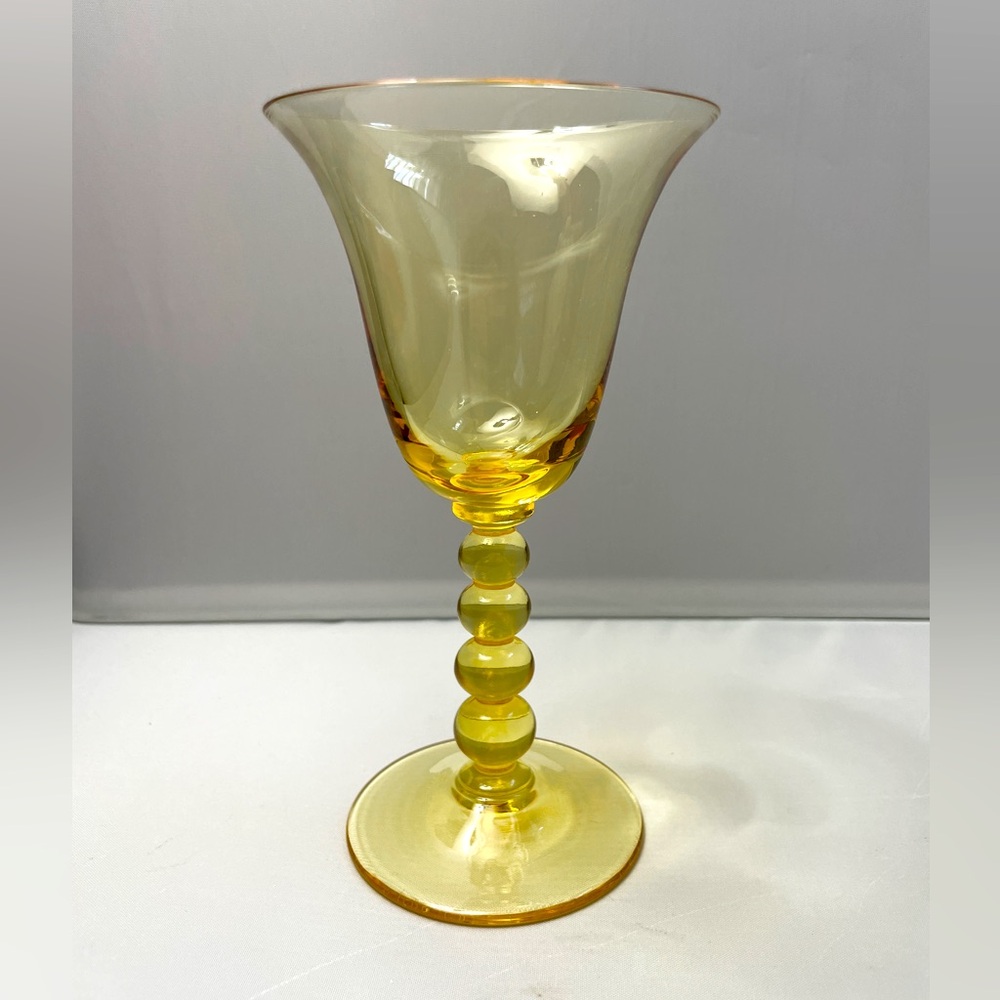 Vintage Imperial‎ Candlewick Yellow Wine Glass
